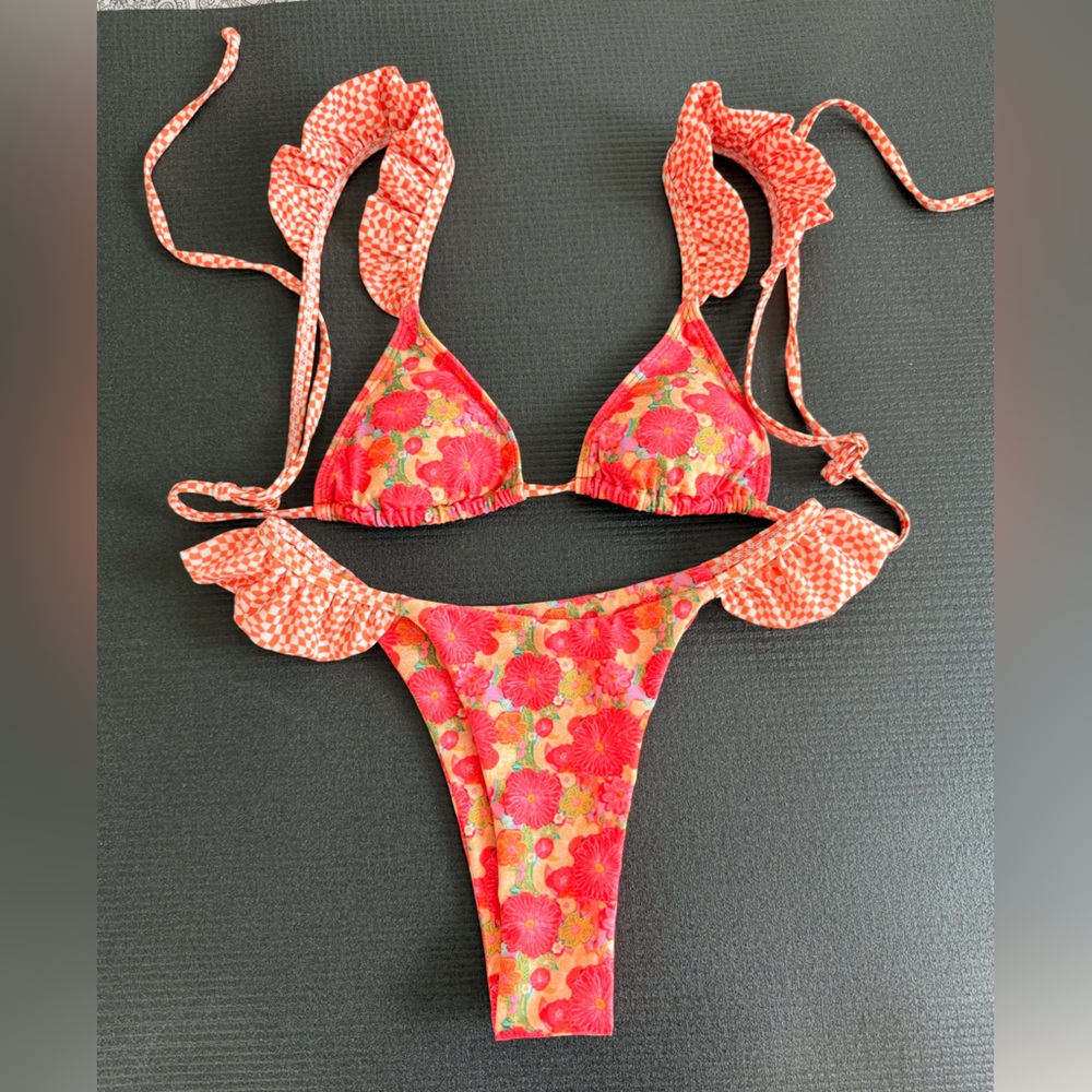Strawberry Milk Mob Red and Orange Bikini